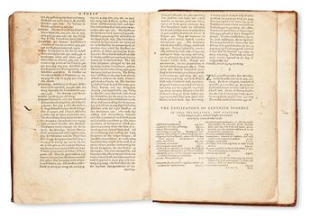 BIBLE IN ENGLISH.  The New Testament of Jesus Christ translated faithfully into English. 1582. Lacks leaf from Table of Controversies.
